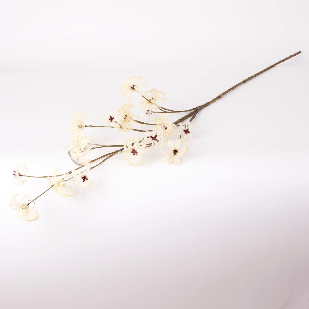 Clematis Spray (Silk-ka), Artificial, Cream, 129cm