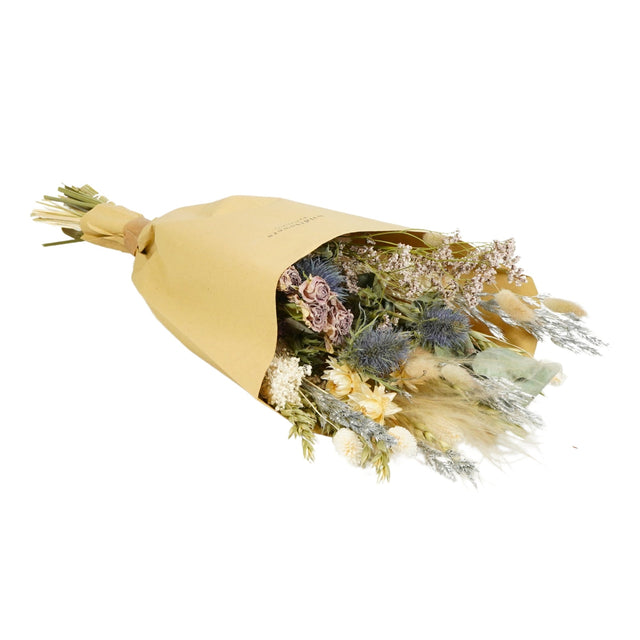 A box of Floriëtte bouquets in brown paper wrapping