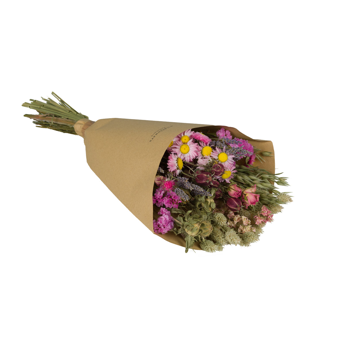 A box of Floriëtte bouquets in brown paper wrapping