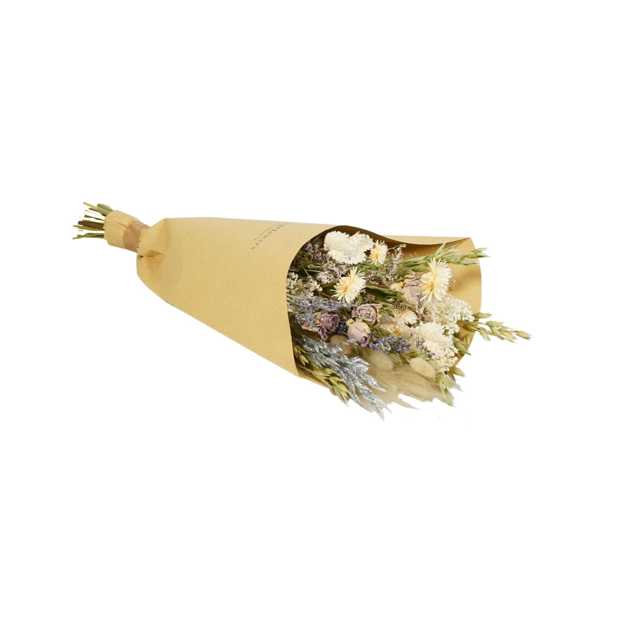 A box of Floriëtte bouquets in brown paper wrapping