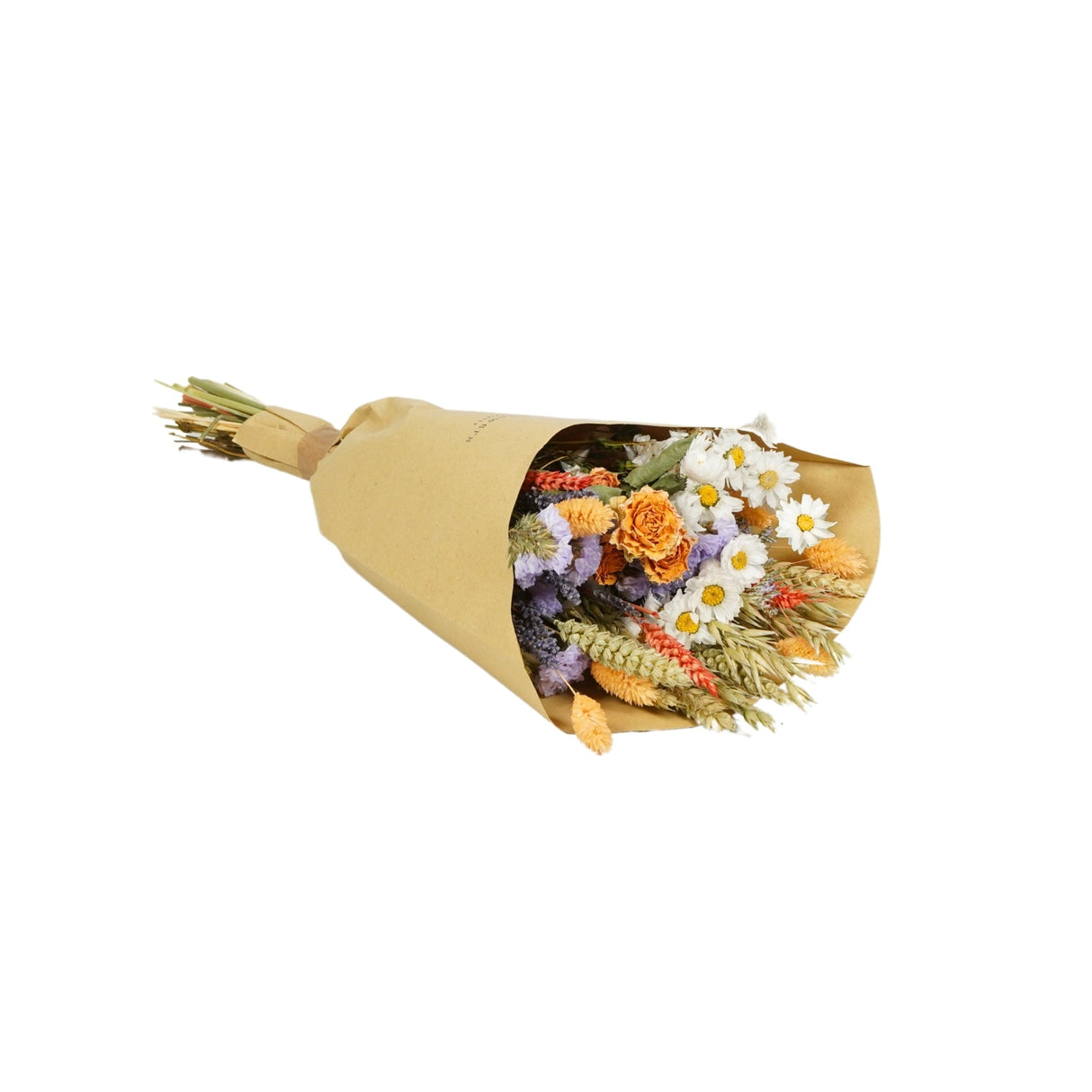 A box of Floriëtte bouquets in brown paper wrapping