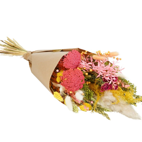 A box of Floriëtte bouquets in brown paper wrapping