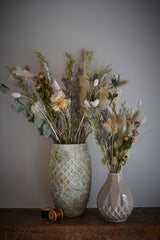 Bouquet, Wildflower Dried, Frosted White, Small