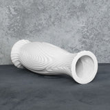 Vase, White Ceramic, 33cm