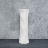 Vase, White Ceramic, Elegant Curve, 33cm