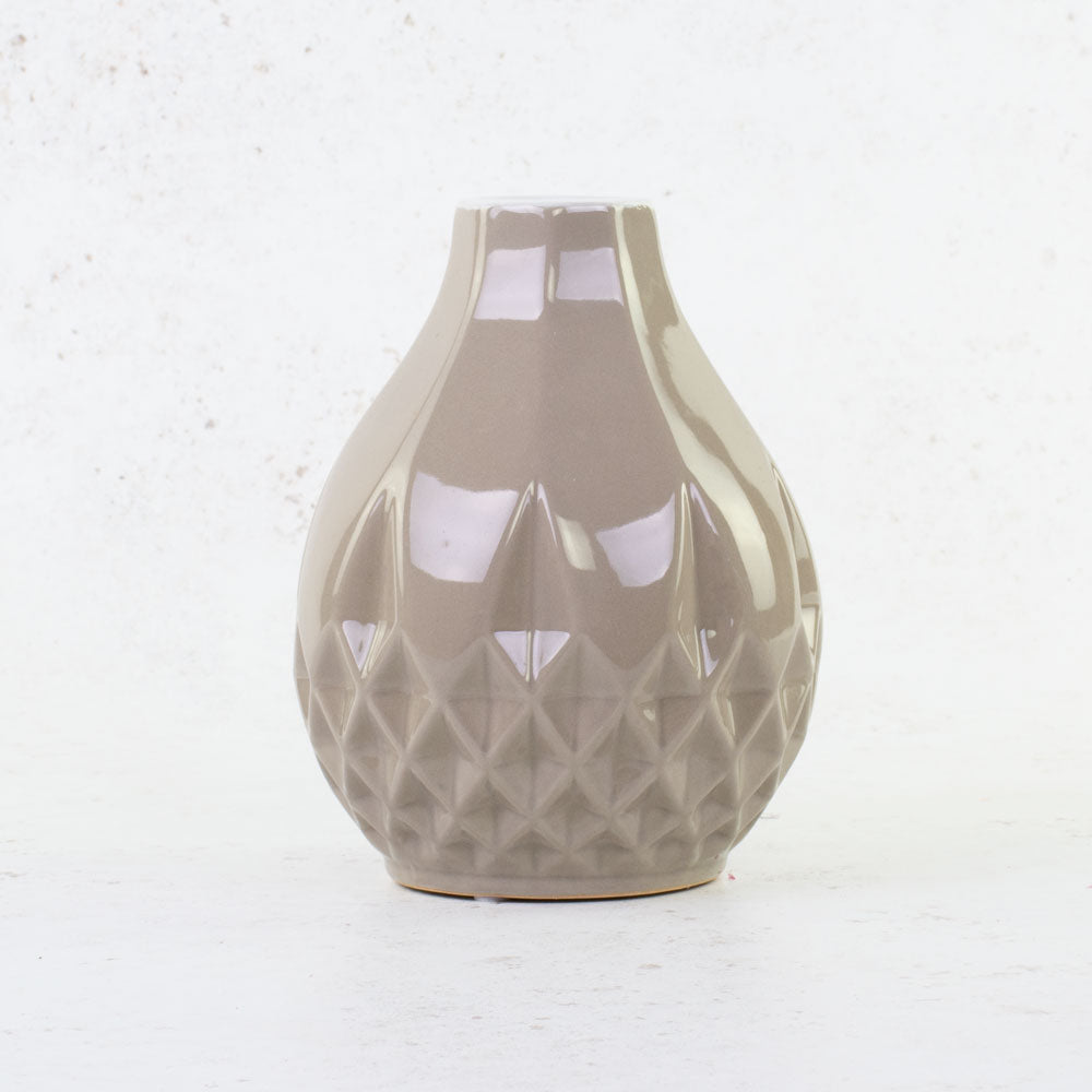 Pico Vase, Beige, 14.5x18.5cm