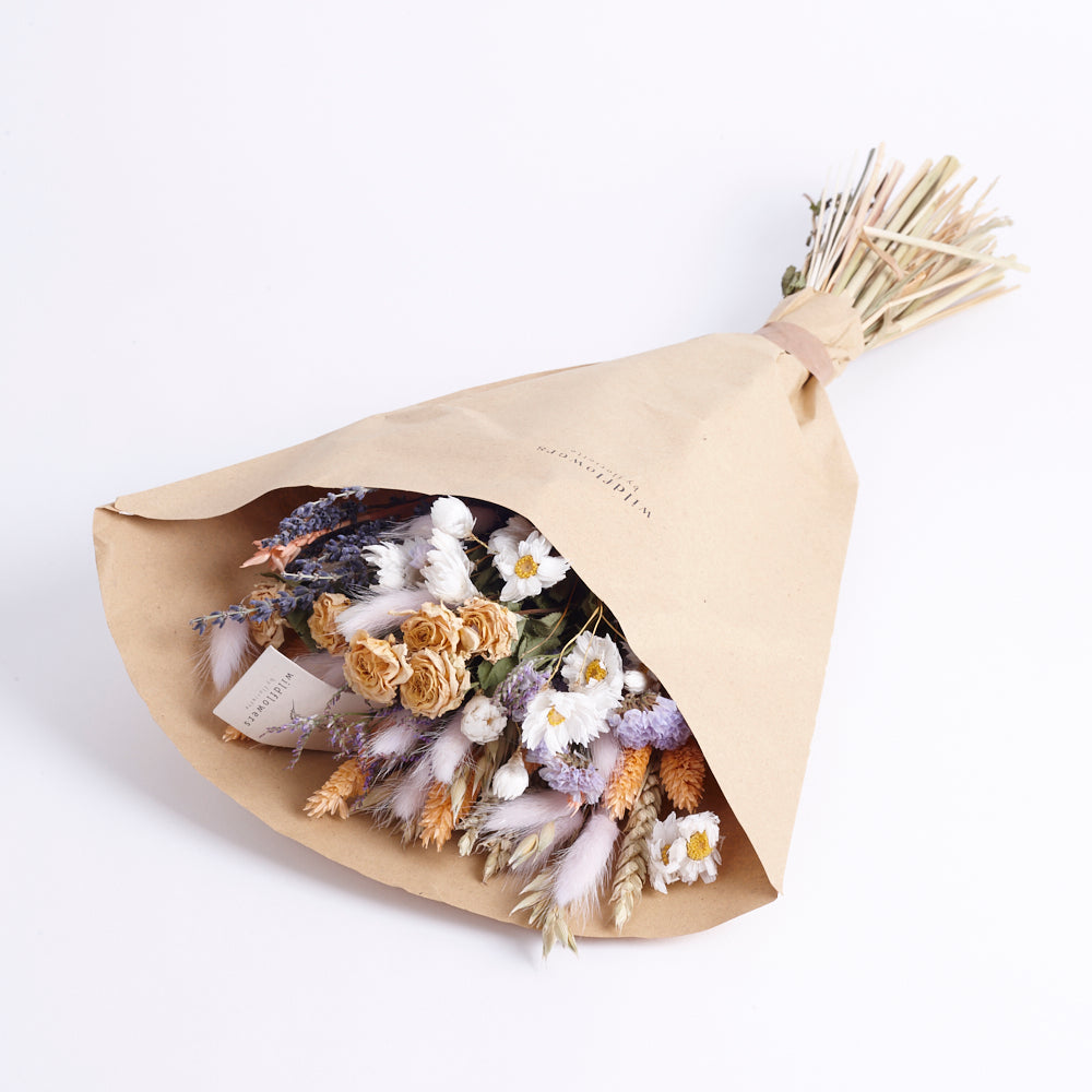 Bouquet, Wildflower Dried, Lavender Peach, Medium