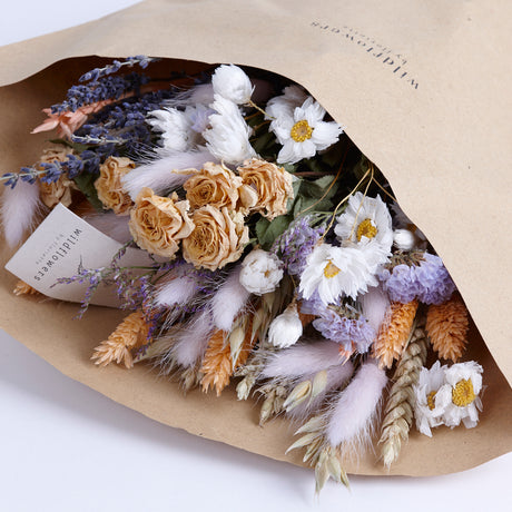 Bouquet, Wildflower Dried, Lavender Peach, Medium