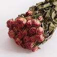 Close up of dried pink roses, variety name Odilla.