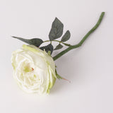 Rose, Little Joy, Artificial, White/Green, 30cm