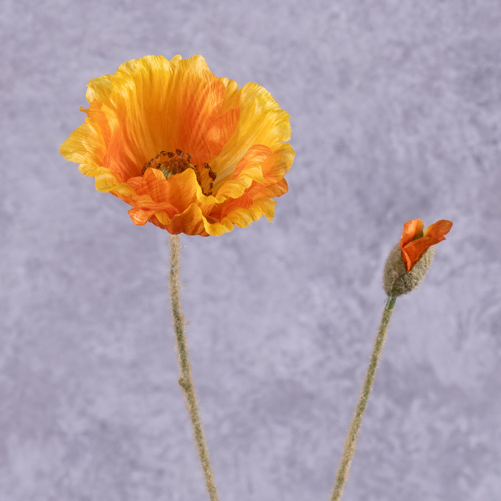 Faux Papaver, orange, 65cm