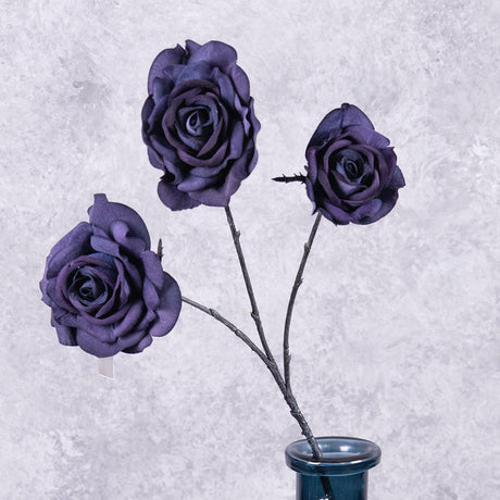 Rose Spray (Silk-ka), Dark Blue, 69cm