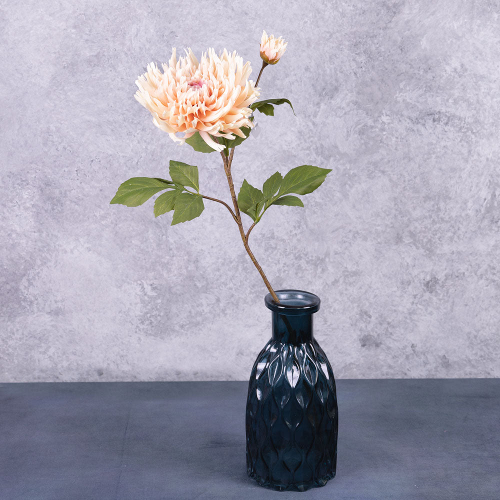 Chrysanthemum Spray (Silk-ka), Peach, 78cm