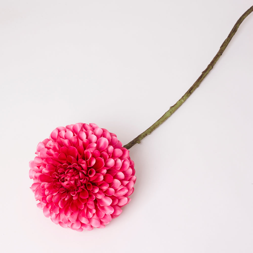 Dahlia Stem (Silk-ka), Artificial, Fuchsia, 64cm