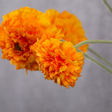 Marigold spray (Silk-ka), Artificial, Light Orange, 91cm