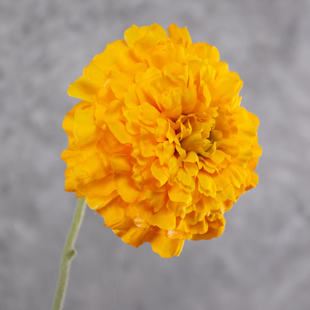 Marigold Spray (Silk-ka), Artificial, Yellow, 91cm