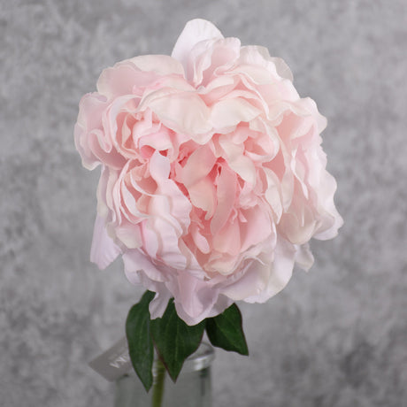 Peony Stem (Silk-ka), Artificial, Light Pink, 57cm