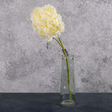 Peony Stem (Silk-ka), Artificial, Light Yellow, 57cm