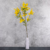 Mimosa spray (Silk-ka), Artificial, Yellow, 111cm