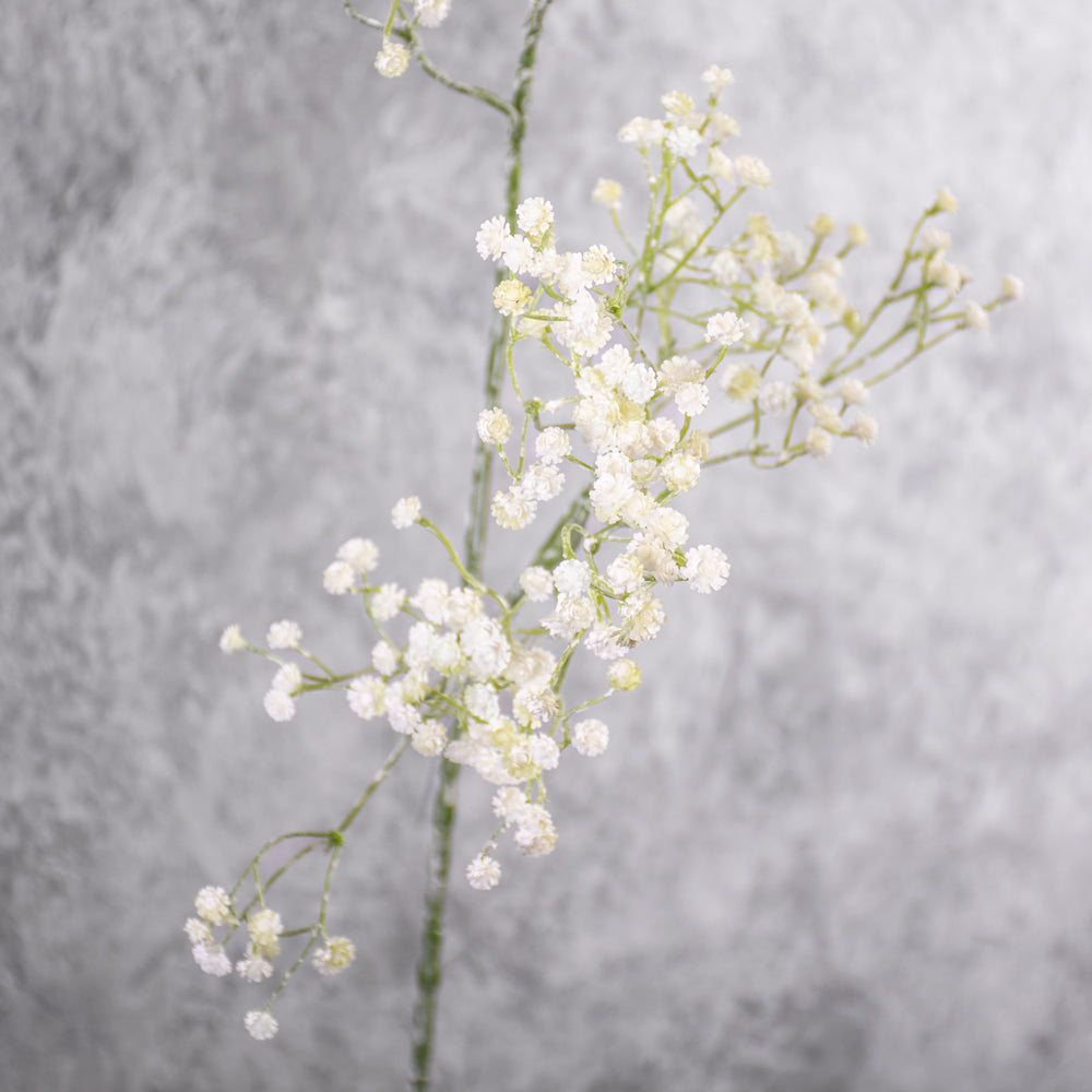 Gypsophila spray, Artificial, White, 90cm – Atlas Flowers