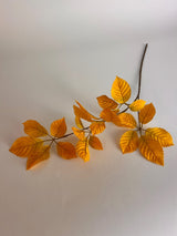 Leaf Spray Stem (Silk-ka), Artificial, Yellow 75cm