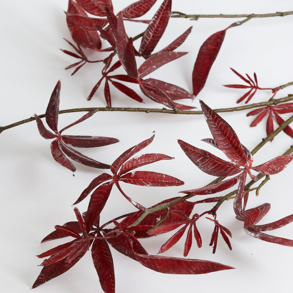 Maple (Acer) Spray (Silk-ka), Artificial, Burgundy 126cm