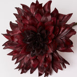 Dahlia Spray (Silk-ka), Artificial, Burgundy, 102cm