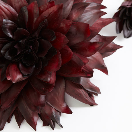 Dahlia Spray (Silk-ka), Artificial, Burgundy, 102cm