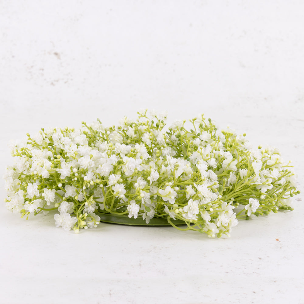 Finest Artificial Gypsophila Wreaths White 37cm